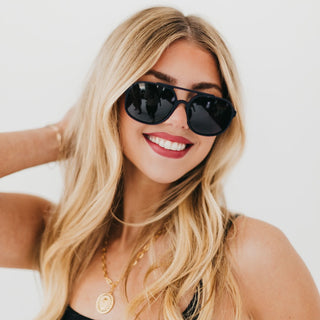 -Amber Aviator Sunglasses-Pretty Simple