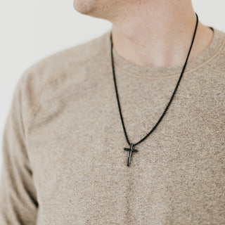 Necklace-Gio L'uomo Mens Colletion Cross Necklace-Pretty Simple