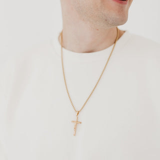 Necklace-Luca L'uomo Mens Collection Cross Necklace-Pretty Simple