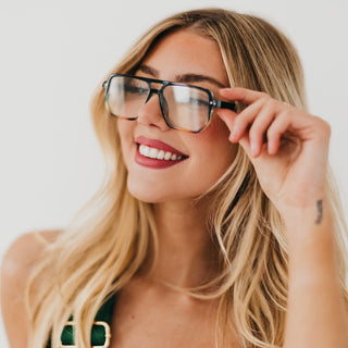 Blue Light Glasses-Oversized Square Aviator Blue Light Glasses-Pretty Simple