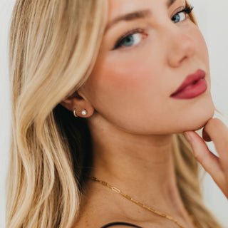 Earrings-Perfection Pearl Stud Earrings-Pretty Simple