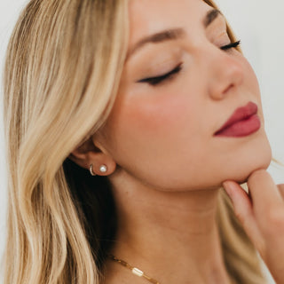 Earrings-Perfection Pearl Stud Earrings-Pretty Simple