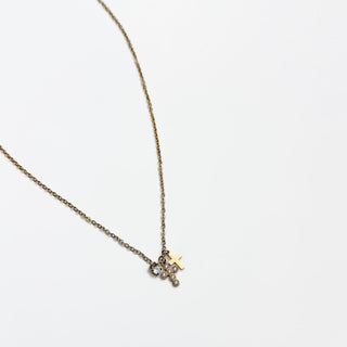 Petite Double Cross Necklace - WATERPROOF-Necklace-Pretty Simple
