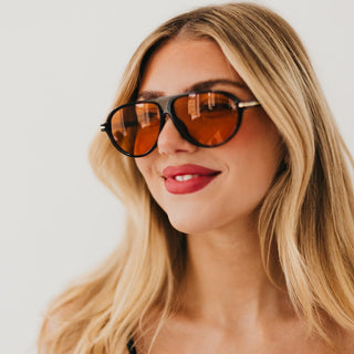 Sunglasses-Retro Oval Flat Sunglasses-Pretty Simple