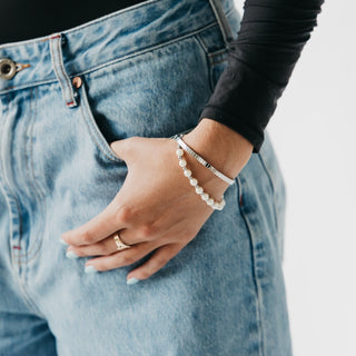 Stella Pearl and Chain Bracelet - WATERPROOF-Bracelet-Pretty Simple