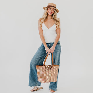 Woven Tiffany Organizer Tote Bag-Tote Bag-Pretty Simple