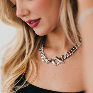 Necklace-Viviana Chain Statement Necklace - WATERPROOF-Pretty Simple
