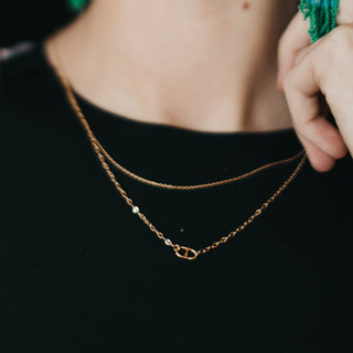 Pretty Simple Parker Oval Pendant Layered Necklace