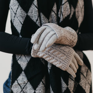 3 in 1 Cable Knit Gloves-Mittens-Pretty Simple