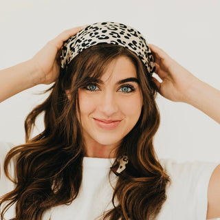 Edna Animal Print Square Scarf-Hair Scarf-Pretty Simple