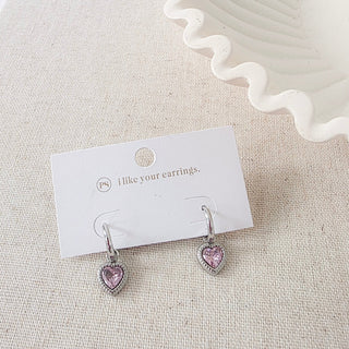 Aphrodite Heart Dangle Earrings - WATERPROOF-Earrings-Pretty Simple