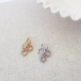 Aphrodite Heart Dangle Earrings - WATERPROOF-Earrings-Pretty Simple