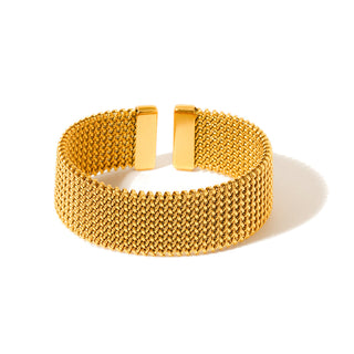 Braided Mesh Cuff Bracelet - WATERPROOF-Bracelet-Pretty Simple