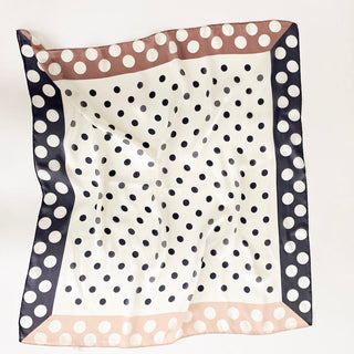 Betty Polka Dot Square Scarf-Hair Scarf-Pretty Simple