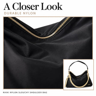 Shoulder Bag-Nikki Nylon Slouchy Shoulder Bag-Pretty Simple