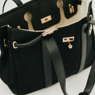 Cadence Canvas and Vegan Leather Tote-Tote Bag-Pretty Simple
