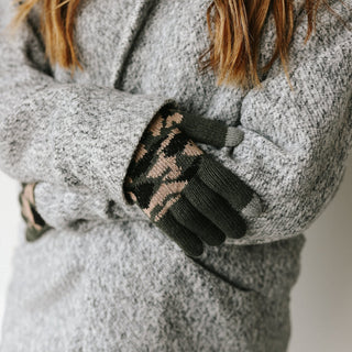 Camo Knit Smart Touch Gloves- Wholesale - Pretty Simple