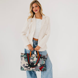 Chelsie Canvas Printed Tote-Tote Bag-Pretty Simple
