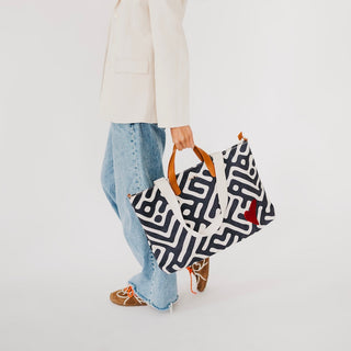 Chelsie Canvas Printed Tote-Tote Bag-Pretty Simple