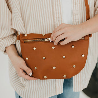 Chic Gold Studded Westlyn Bum Bag-Bum Bag-Pretty Simple