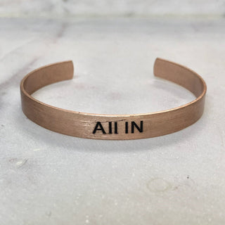 Choose your Word - Brushed Copper Cuff- Wholesale - Pretty Simple