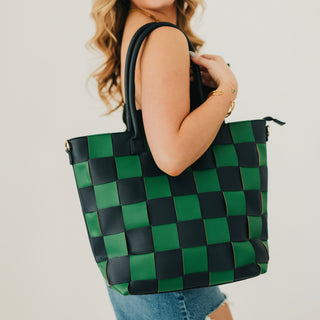 Courtney Checkered Tote-Tote Bag-Pretty Simple