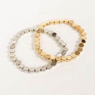 Cultured Coin Stretch Bracelet- Wholesale - Pretty Simple