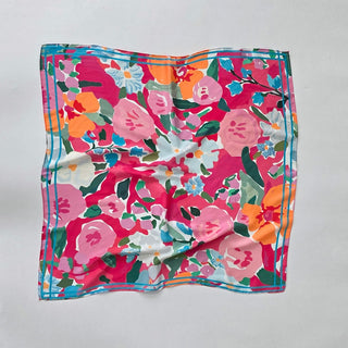 Cynthia Floral Square Scarf-Hair Scarf-Pretty Simple