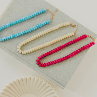 Dana Donut Bead Necklace-Necklace-Pretty Simple