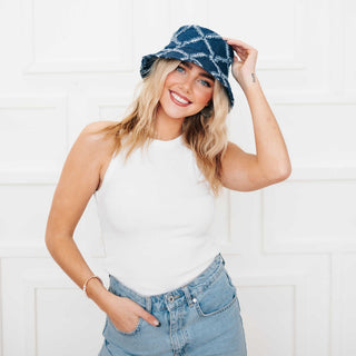 Diamond Print Bucket Hat- Wholesale - Pretty Simple