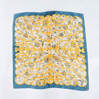 Doris Geometric Floral Square Scarf-Hair Scarf-Pretty Simple