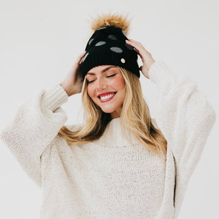 Darlene Dot Cashmere Blend Beanie-Beanie-Pretty Simple