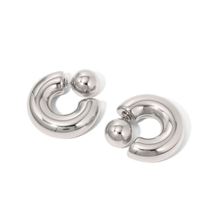 Caroline Reversible Hoop Earrings - WATERPROOF-Earrings-Pretty Simple