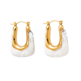 Cha-Cha Resin Hoop Earrings - WATERPROOF-Earrings-Pretty Simple