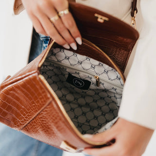 Crossbody Bag-Elena Croc Embossed Crossbody-Pretty Simple