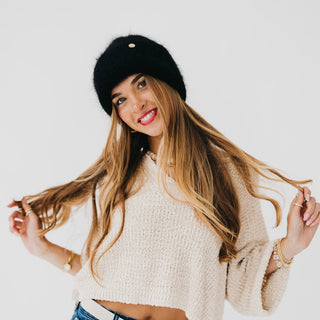 Fifi Fluffy Angora Beanie-Beanie-Pretty Simple