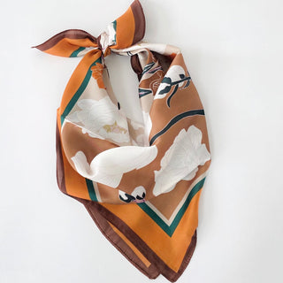 Fiona Floral Square Scarf-Hair Scarf-Pretty Simple