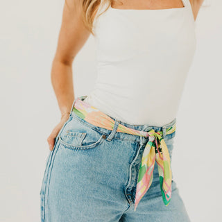 Cynthia Floral Square Scarf-Hair Scarf-Pretty Simple