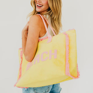 Hanalei Terry Cloth Beach Tote Bag-Tote Bag-Pretty Simple