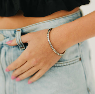 Harlow Hinged Bangle Bracelet - WATERPROOF-Bracelet-Pretty Simple
