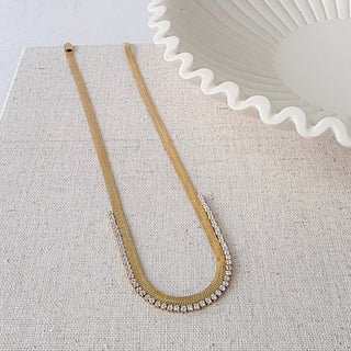 Herringbone Tennis Necklace - WATERPROOF-Necklace-Pretty Simple