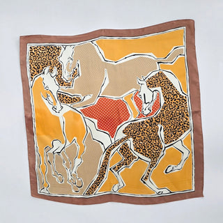 Indie Mixed Pattern Horse Square Scarf-Hair Scarf-Pretty Simple