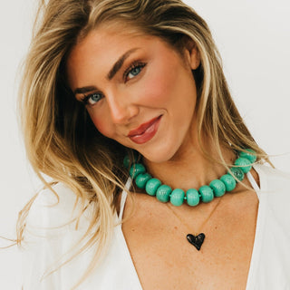Jan Resin Heart Necklace - WATERPROOF-Necklace-Pretty Simple