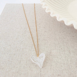 Jan Resin Heart Necklace - WATERPROOF-Necklace-Pretty Simple