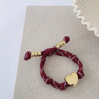 Knotty Cord Heart Bracelet - WATERPROOF-Bracelet-Pretty Simple