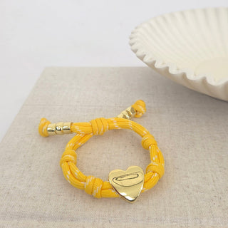Knotty Cord Heart Bracelet - WATERPROOF