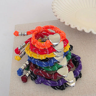 Knotty Cord Heart Bracelet - WATERPROOF