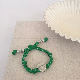 Knotty Cord Heart Bracelet - WATERPROOF