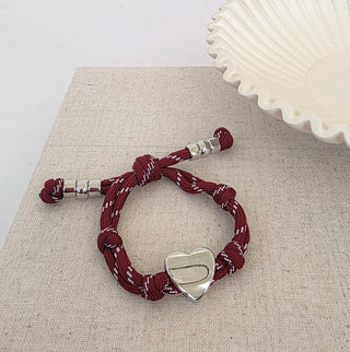Knotty Cord Heart Bracelet - WATERPROOF