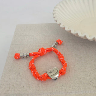 Knotty Cord Heart Bracelet - WATERPROOF